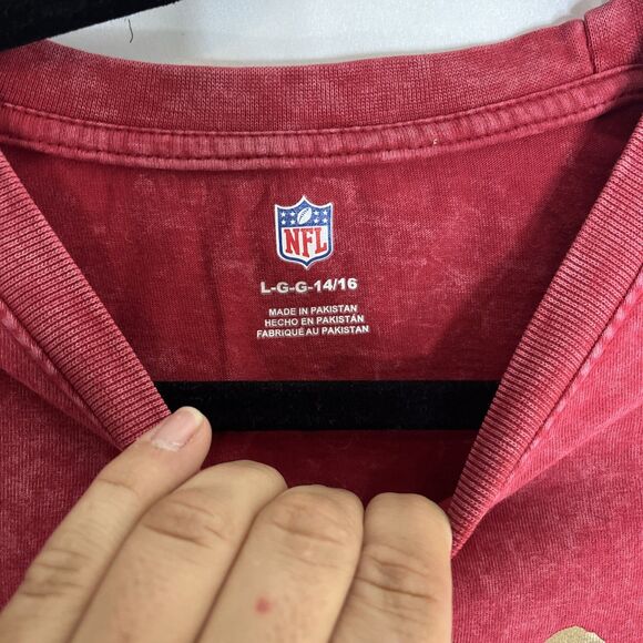 NFL Team Apparel San Francisco 49ers T Shirt Boys Large 14-16 Graphic - Picture 4 of 9
